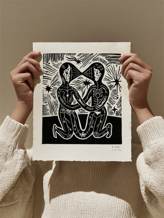"UNION"- Limited Edition Linocut Print by Andrea Wan (Unframed)